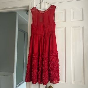Bright Red Anthropologie Dress
